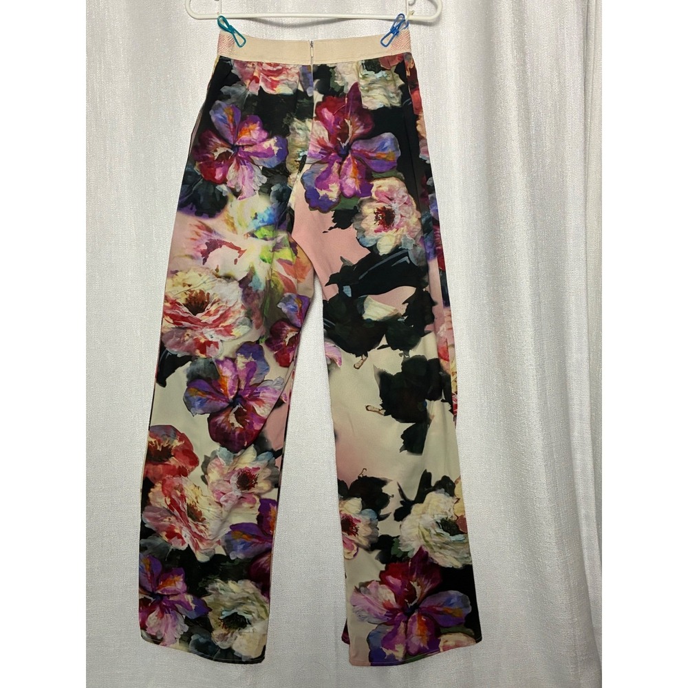 Beatrice .b Anthropologie Floral Wide Leg Pants Size 6 - Picture 2 of 8